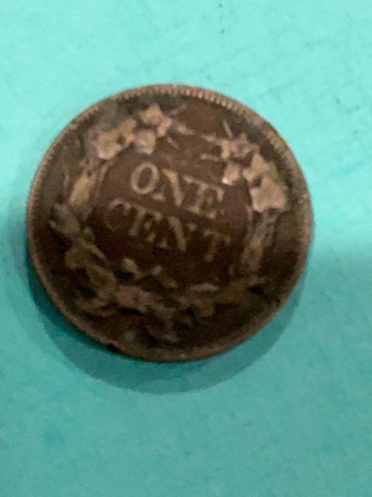 1857 Flying Eagle Cent Brown Sharp details original