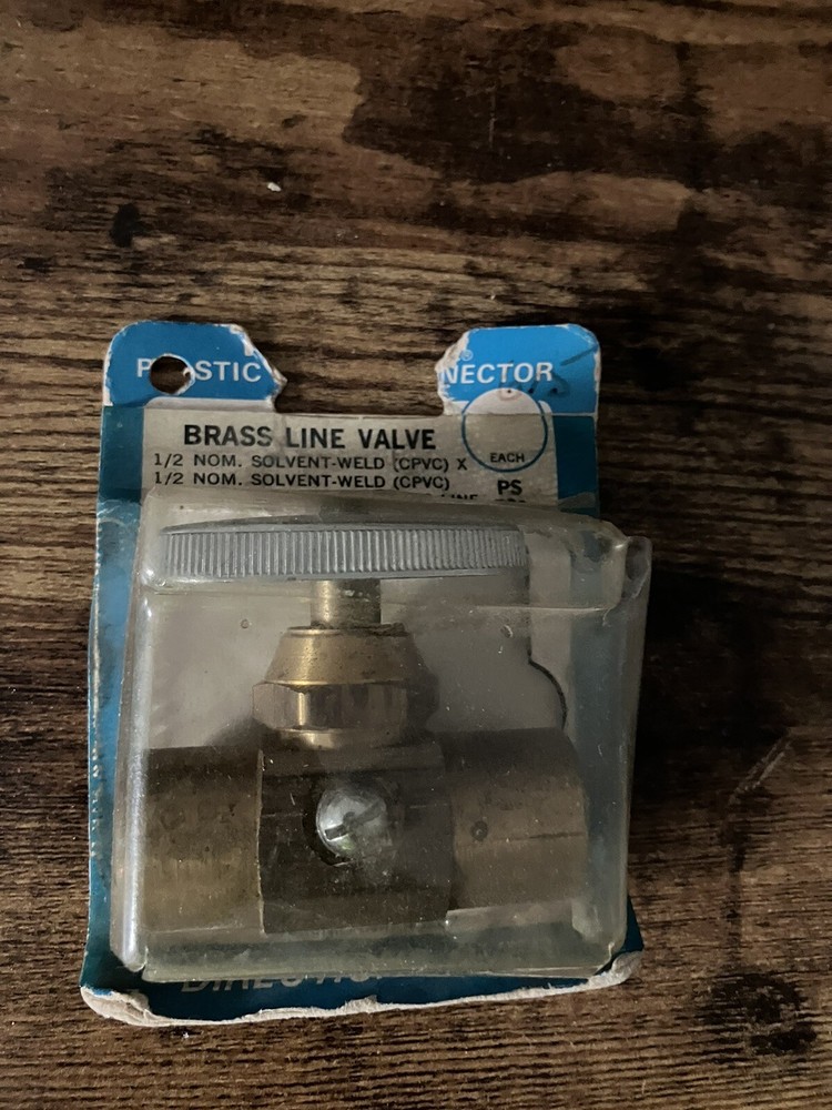 BRASS LINE VALVE 1/2 NOM. SOLVENT-WELD (CPVC)