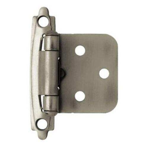 (5 Pack) Pair Overlay Self Close Hinge Heirloom Silver