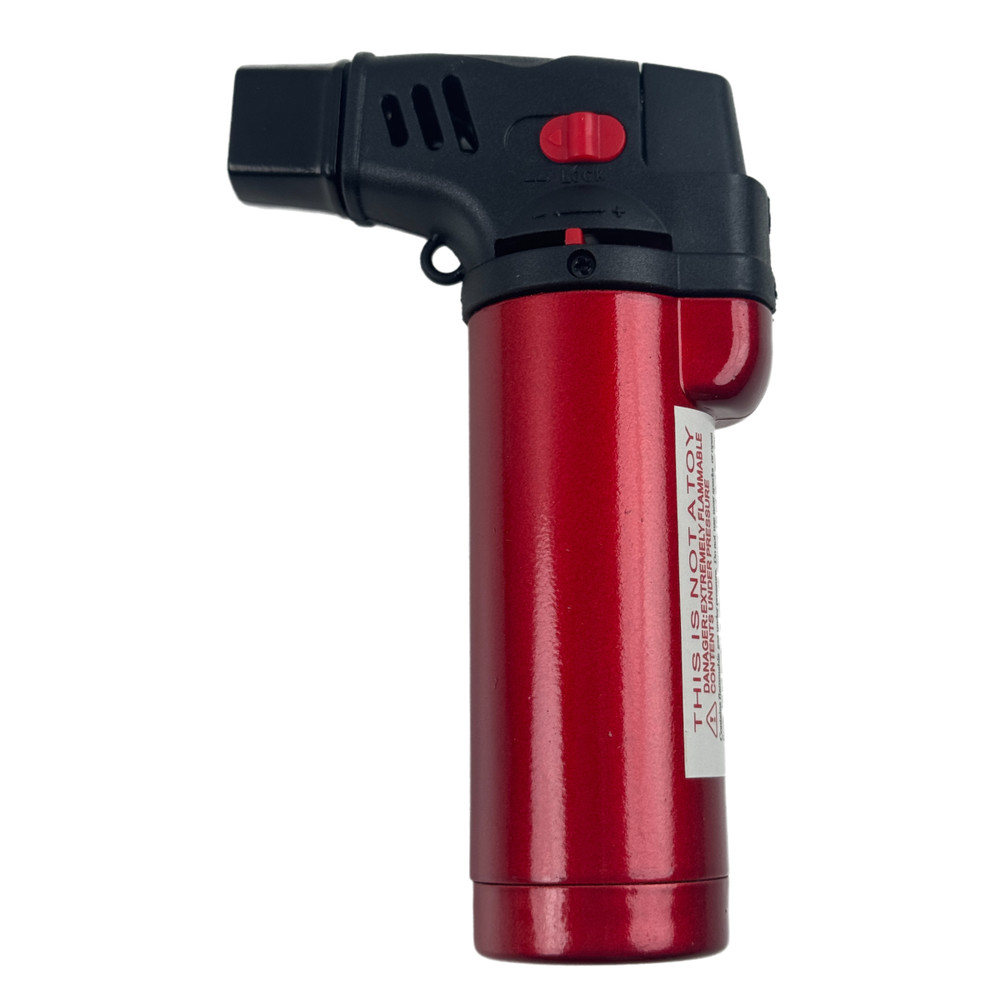4 Pack Jumbo 4" Jet Flame Double Torch Refillable Lockable Windproof metalcolor