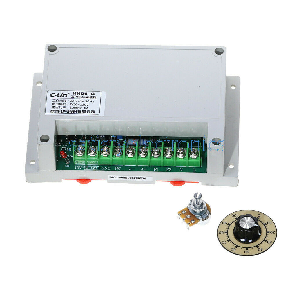 1200W Input AC220V 8A Max Output DC 0-220V Motor Speed Controller 50Hz