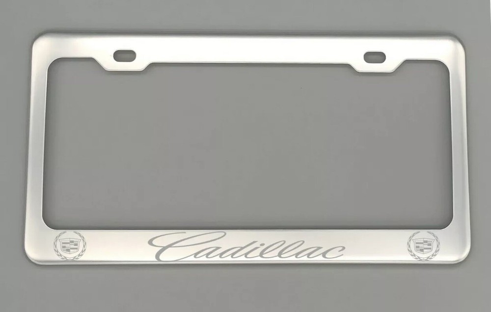 CADILLAC LICENSE PLATE FRAME Laser Engraved Anodized Aluminum