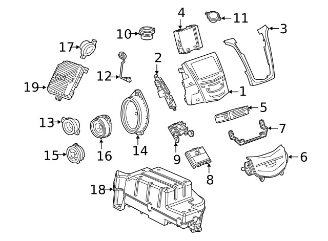 Genuine GM Instrument Panel Upper Trim Panel Bracket 23235037