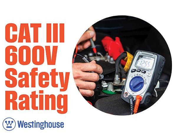 Westinghouse 600V True RMS Auto-Ranging Multimeter with Backlight and...