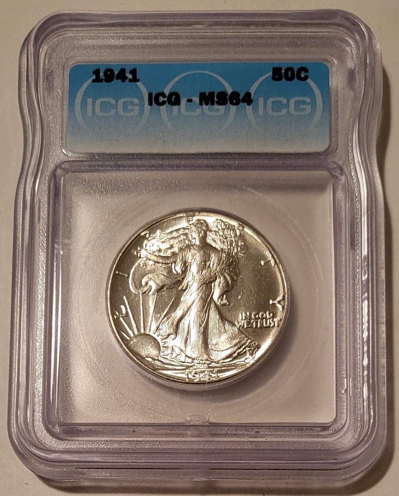 1941 Walking Liberty Half Dollar MS64 ICG