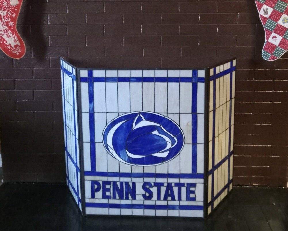 Penn State Stained Glass Fireplace Surround