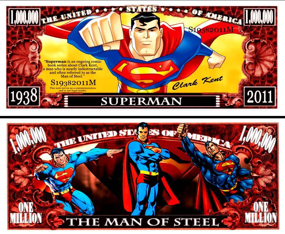 OUR SUPERMAN #1 COMIC STRIP DOLLAR BILL (25 Bills)