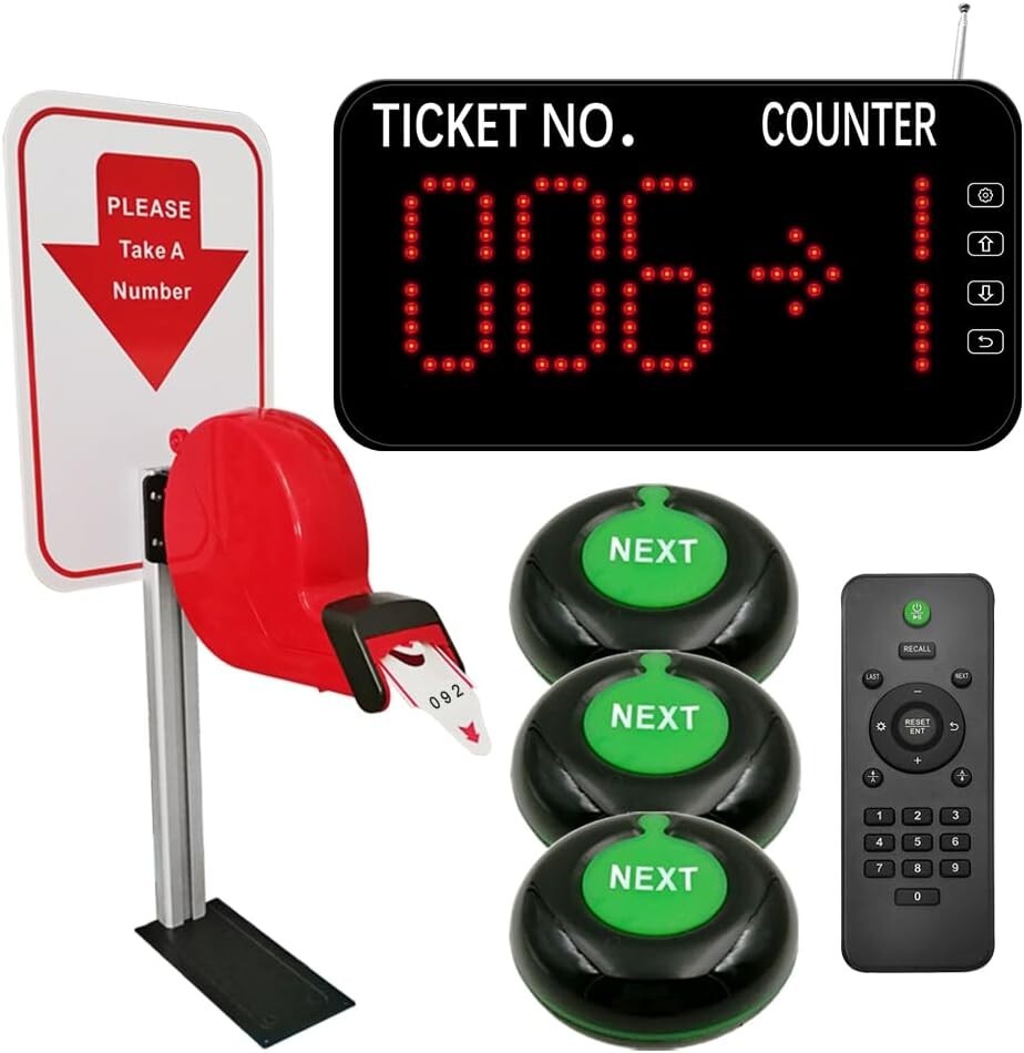 Take A Number System Now Serving Number Sign Simple Queue Management System