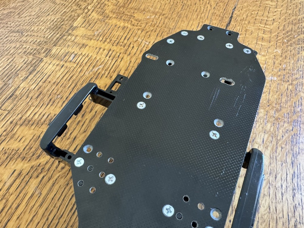 Vintage Tamiya 1/10 TA02 FRP Chassis Conversion Set & All Black Components