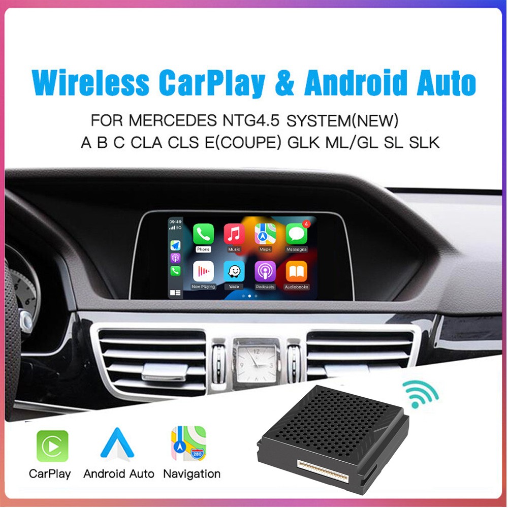 Wireless Apple CarPlay Android Auto For Mercedes Benz NTG 4.5 Module