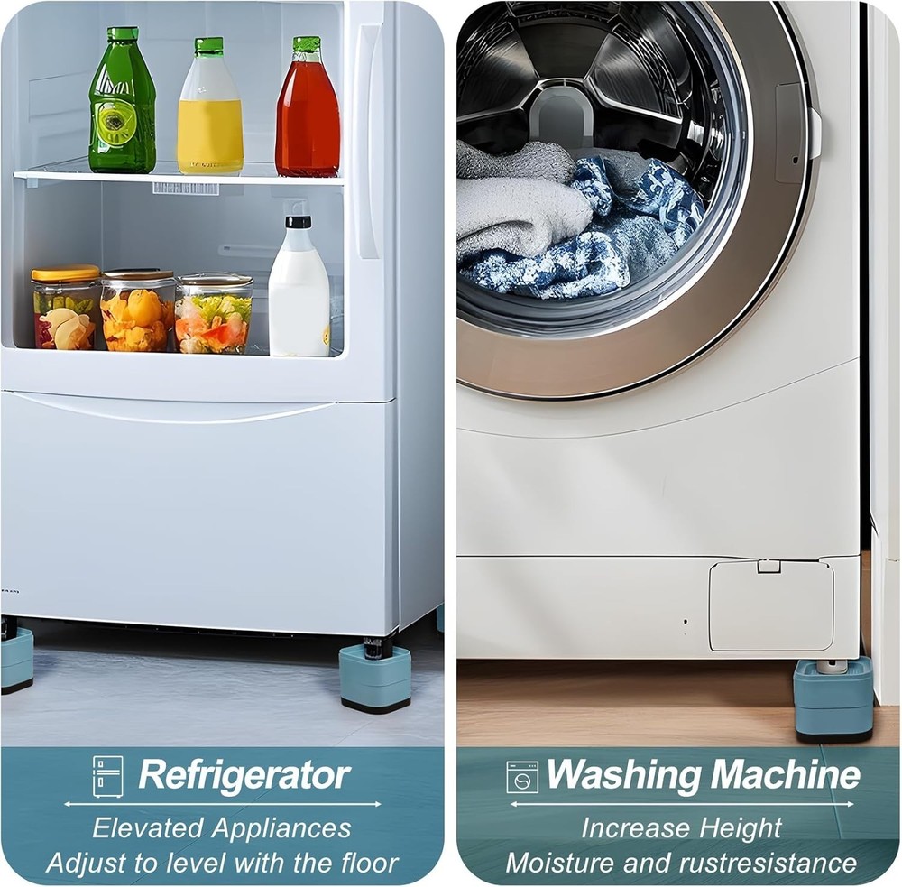 12 Pack Furniture Risers Adjustable Bed Risers Stackable Bed Raisers Table Desk