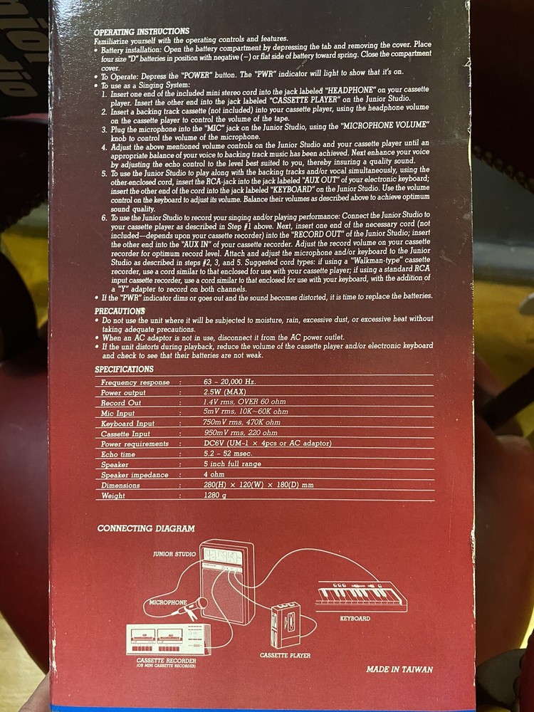 Sing Record Junior Studio Microphone Karaoke Carrying Case