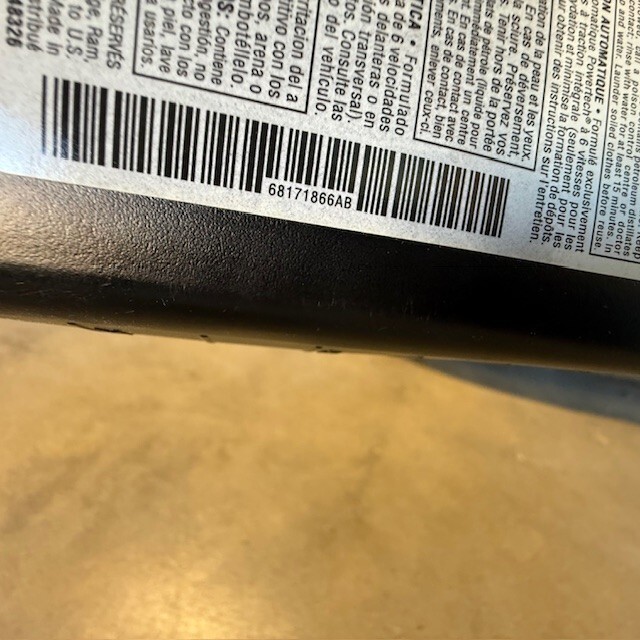 (5) Automatic Transmission Fluid Mopar 68171866AB