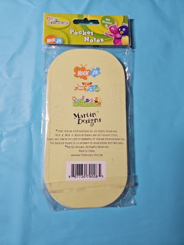 2006 Nick Jr Backyardigans Pocket Notes Notepad New
