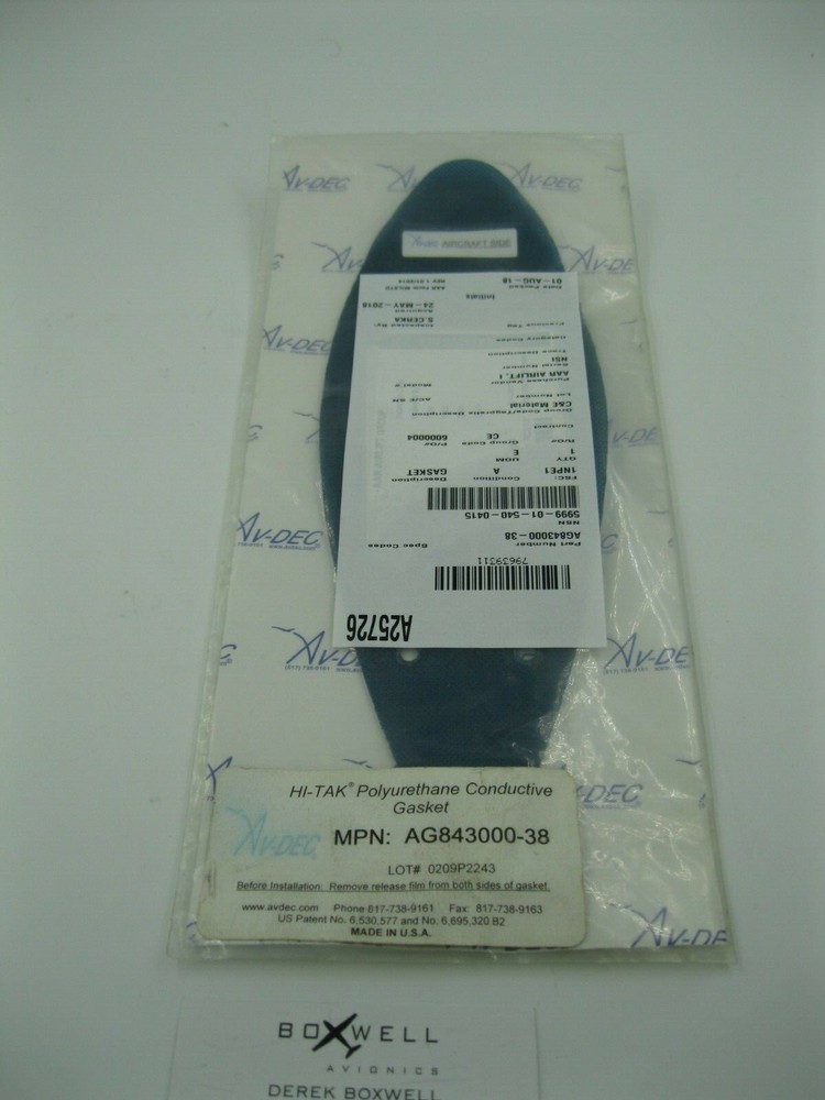AvDec Polyurethane Conductive Gasket AG843000-38