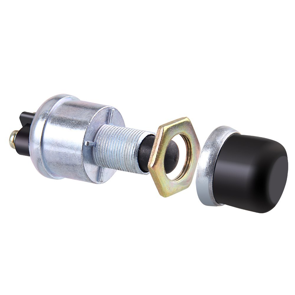 2PCS 12 Volt DC Heavy-Duty Start Momentary Push-Button Starter Switch (50 Amps)
