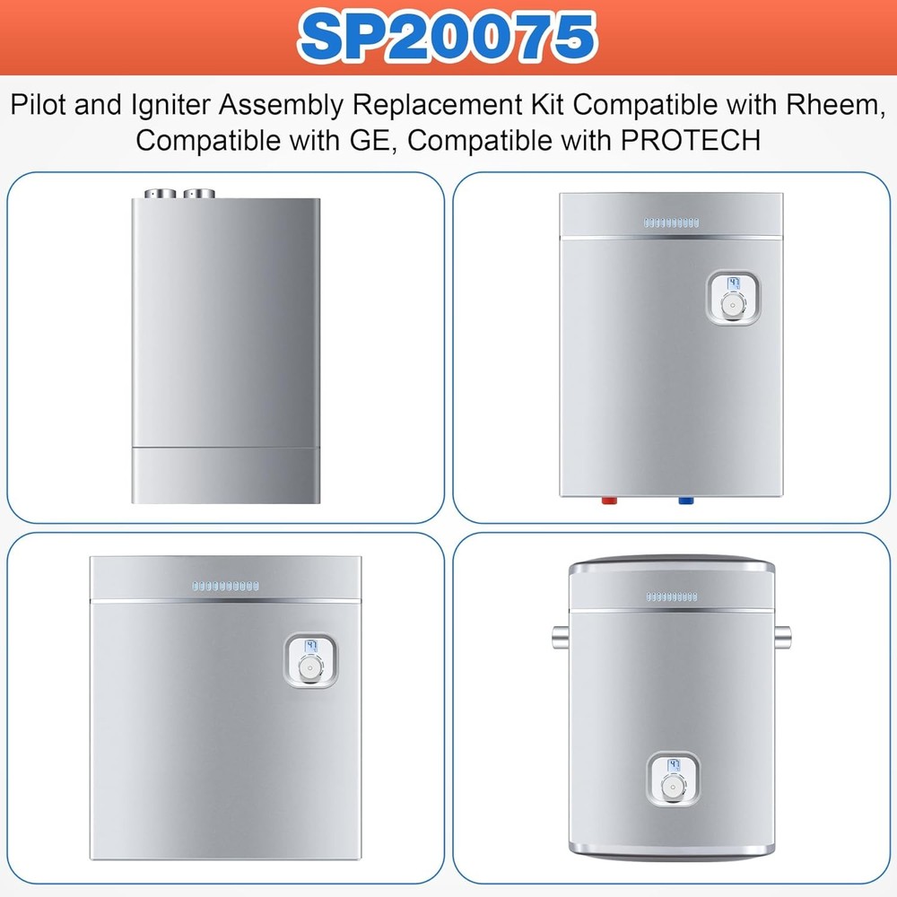 Upgraded SP20075 Pilot and Igniter Assembly Replacement Kit Compatible with Rhee