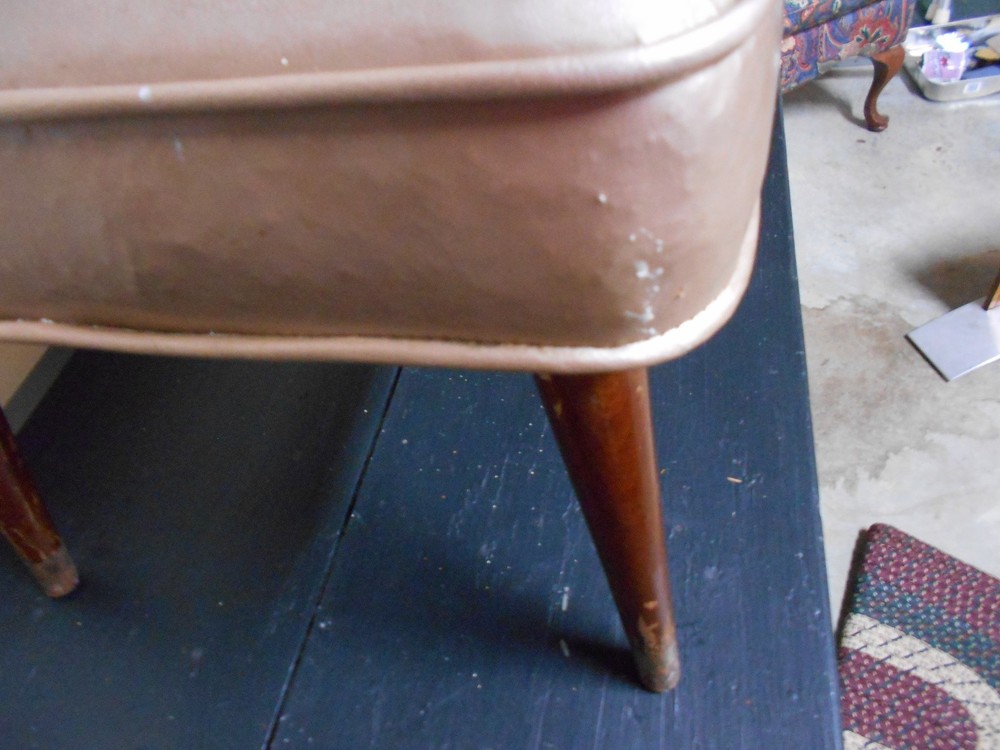 MID CENTURY FOOT STOOL RETRO OTTOMAN