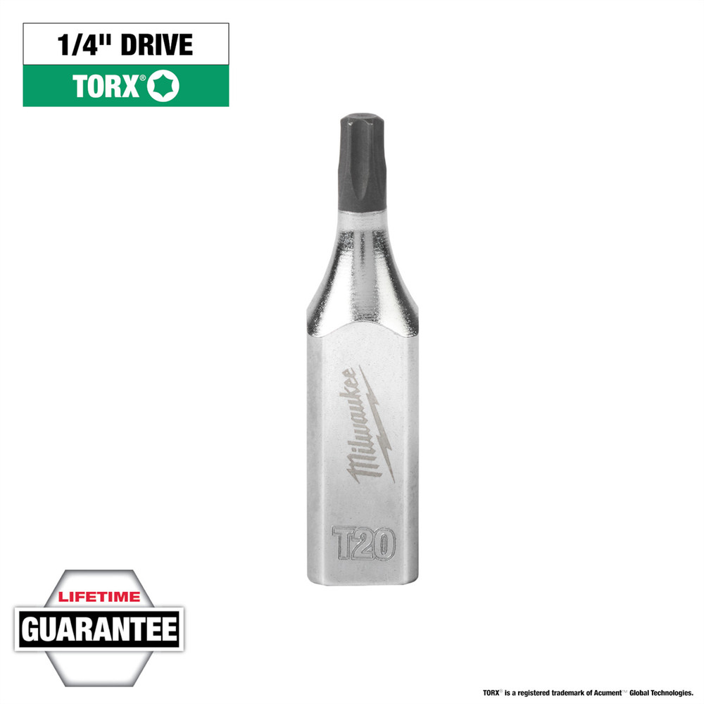 Milwaukee Tool 1/4" Drive T20 TORX Bit Socket