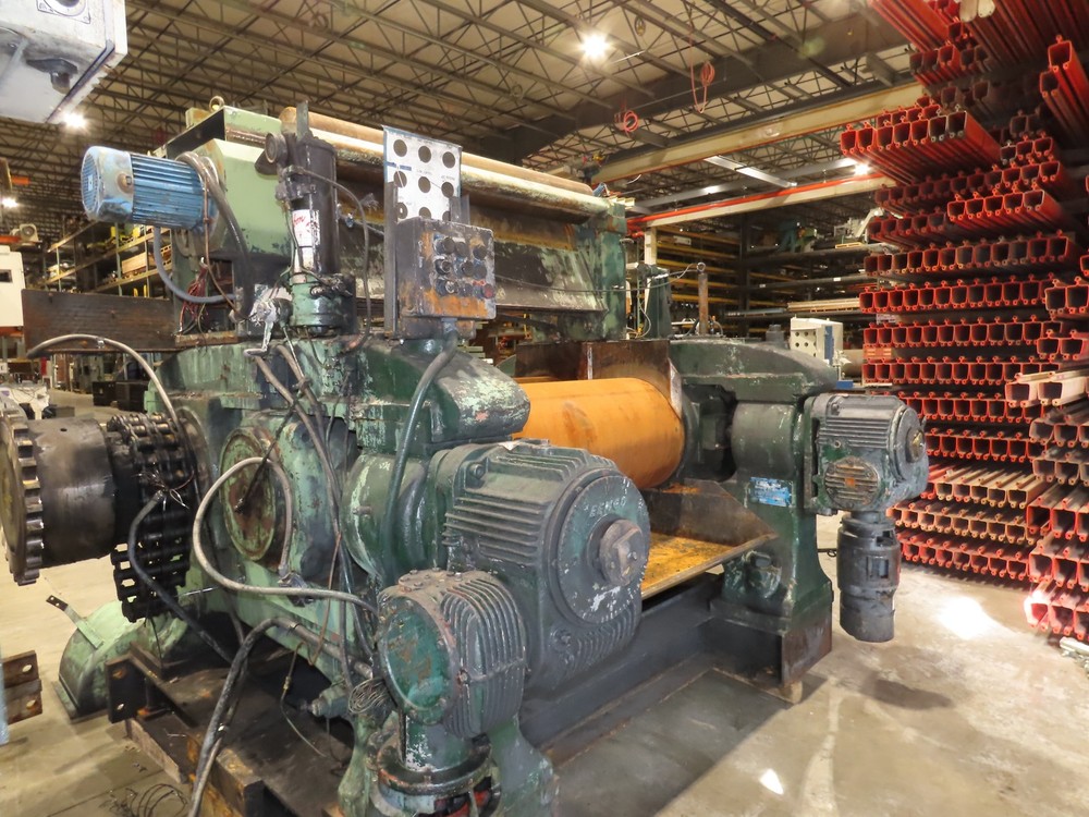 Eemco Rubber Mixing Roll Mill 22"x 60" Rollers 200Hp 3PH Control Panel