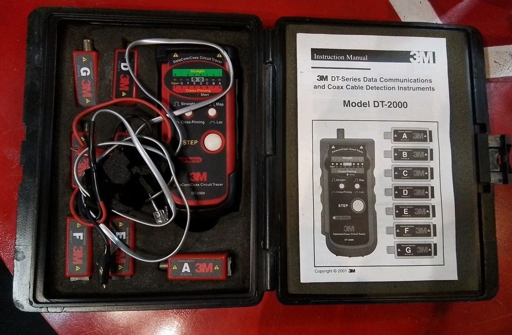 3M DT-2000 Series Data Communications Coax Cable Detector w/ Case