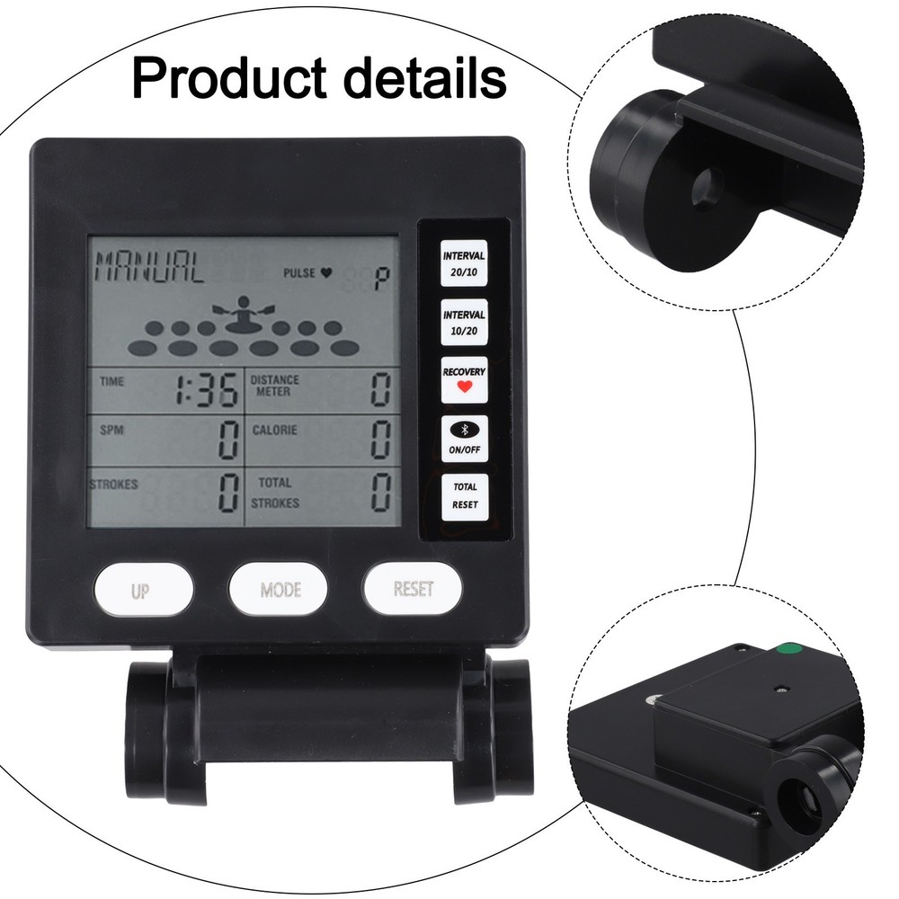 Functional Rowing Machine Counter with Comprehensive Measurement Options