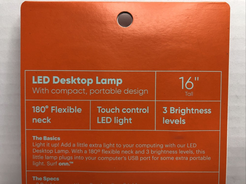 USB LED Computer Light Portable Flexible Design 3 Light Levels White