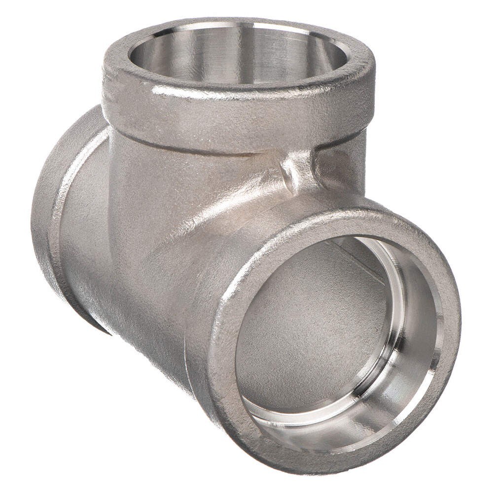 TEE 3" 150 lb. Socket Weld Ends 316 Stainless Steel Pipe Fitting
