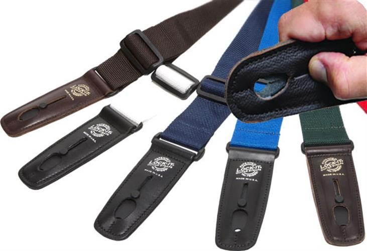 Lock-it Straps 3" Poly Guitar Strap, Black
