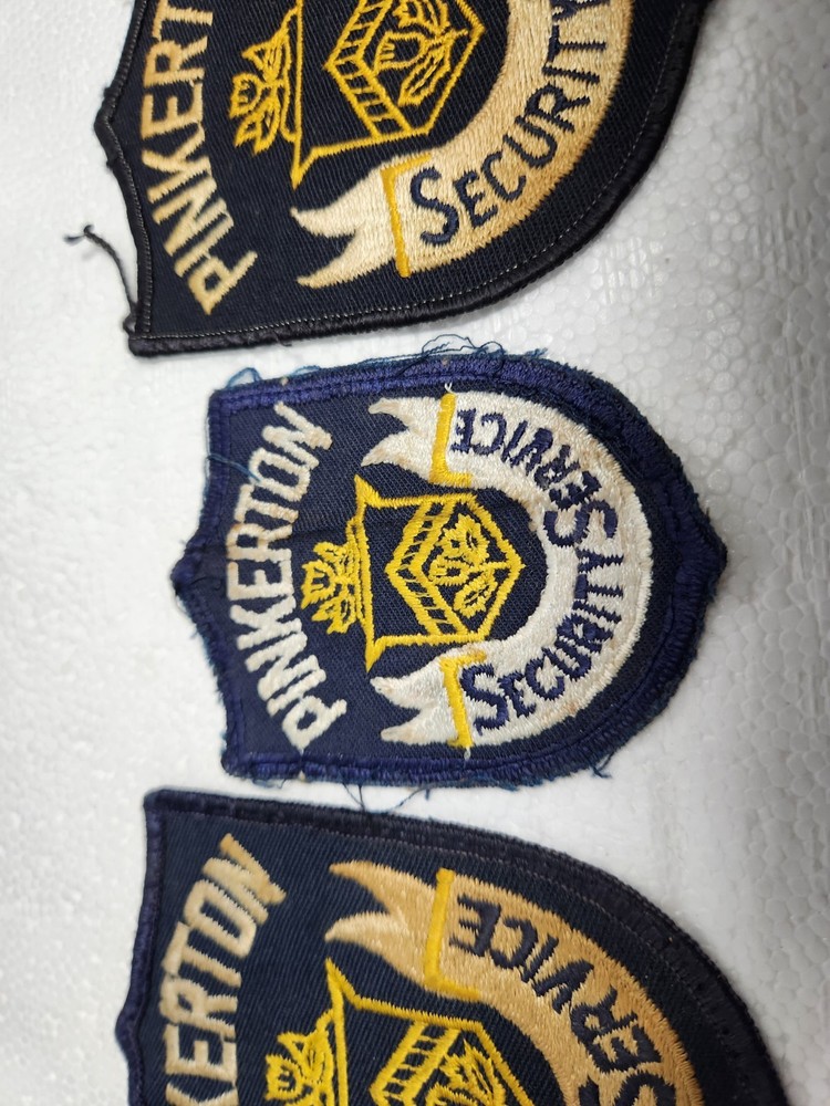 Set Of 3 Pinkerton Security Service Shoulder Patch