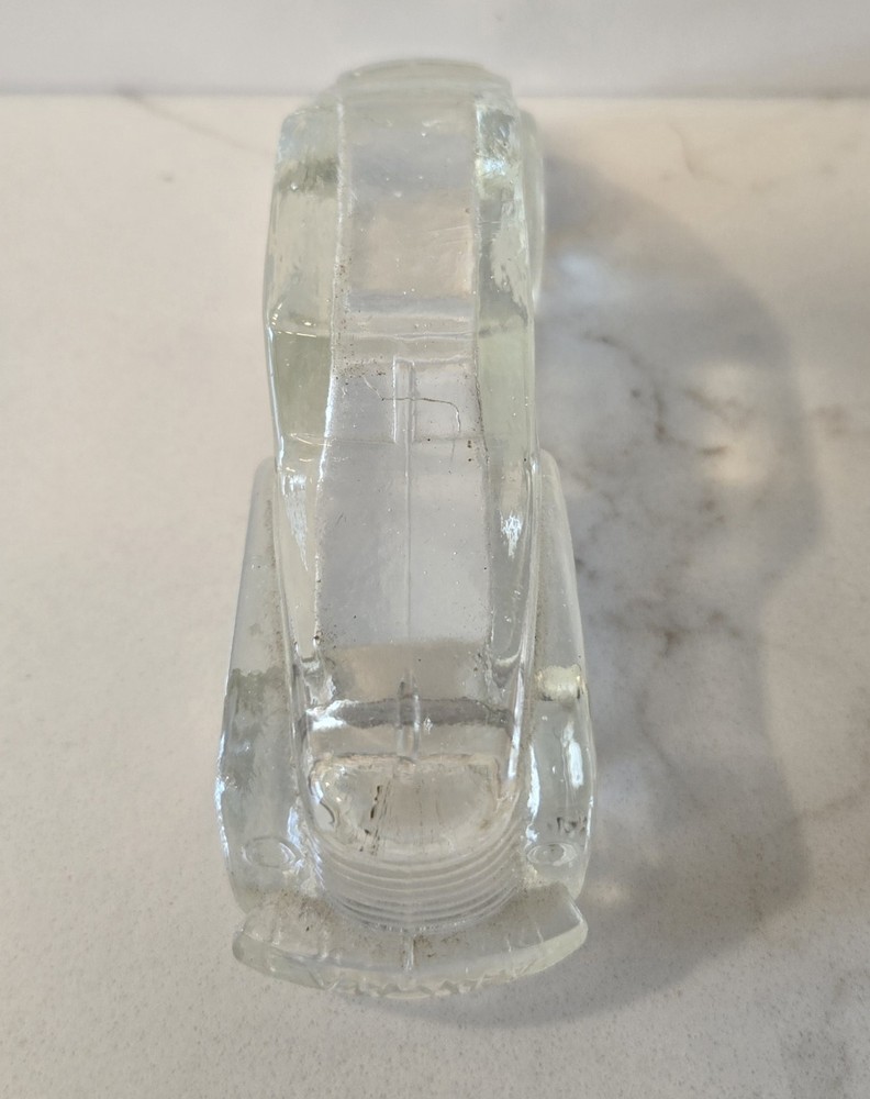 Vintage Candy Container Mini Streamline Auto Glass Car Model
