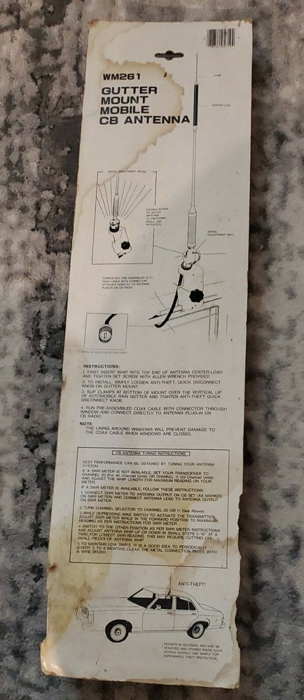 Vintage Drivers Choice Gutter Mount Mobile Antenna