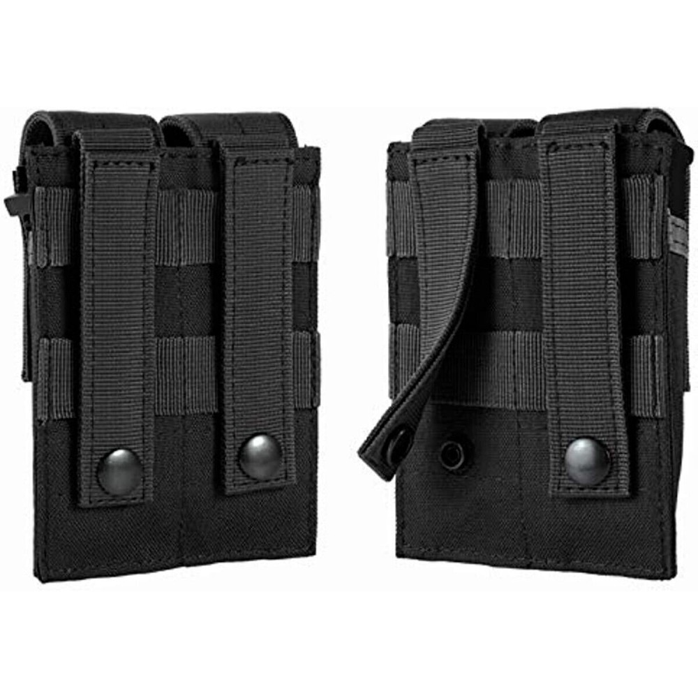 Tactical Double Pistol Mag Pouch Multi-Tool Organizer Holder Flashlight Bag