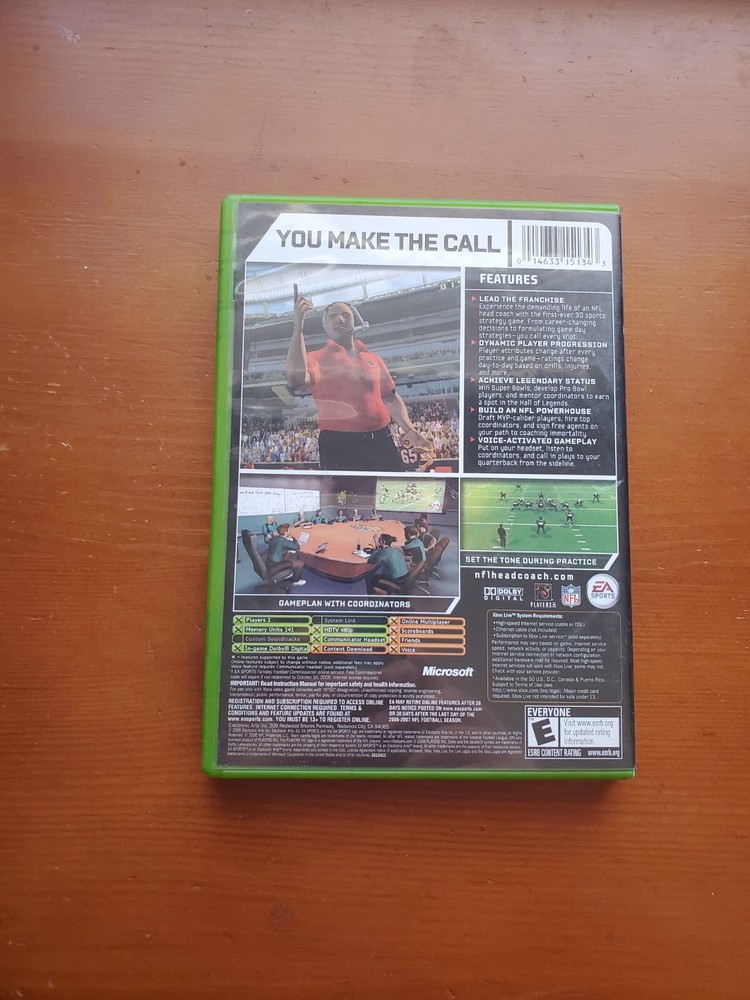 NFL Head Coach - Original Xbox Game - Case Only
