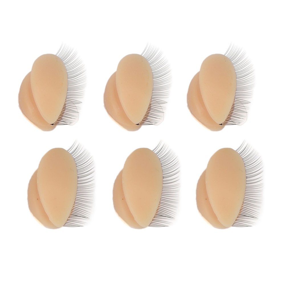 3 Pairs Replacement Eyelids For Mannequin Head Eyelash Extension Practice