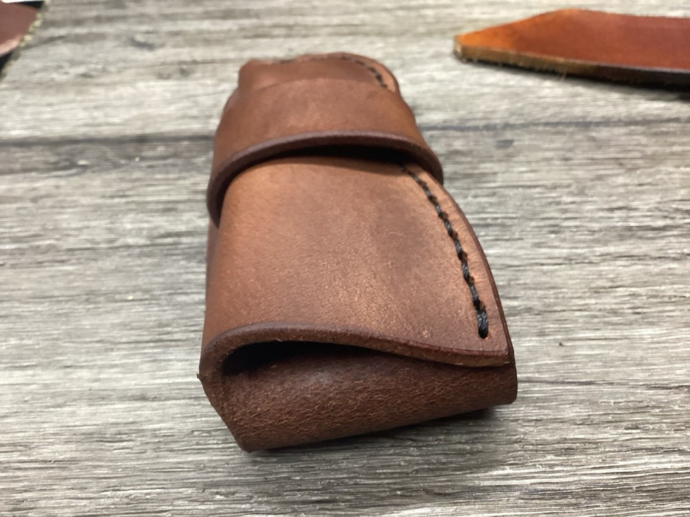 Buffalo Leather Folding Knife Sheath Folding Hunter 5 1/4" (Sheath Only)