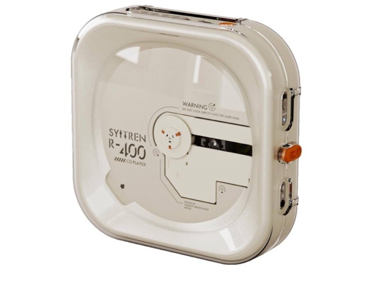 Syitren R400 White Retro Bluetooth CD Player - Open Box