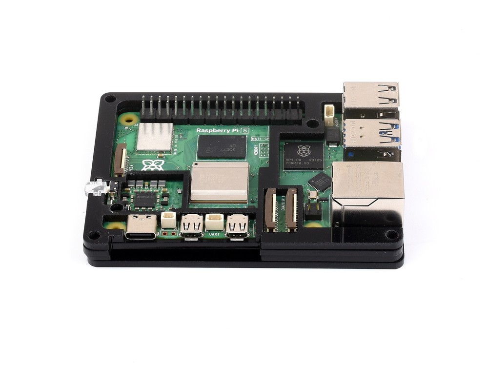 Waveshare Rainbow Acrylic Case For Raspberry Pi 5 Support Official Active Cooler