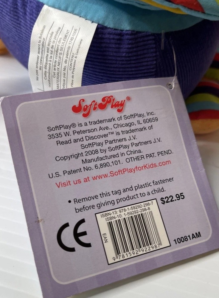 SoftPlay Read & Discover Penguin Book Plush 2008