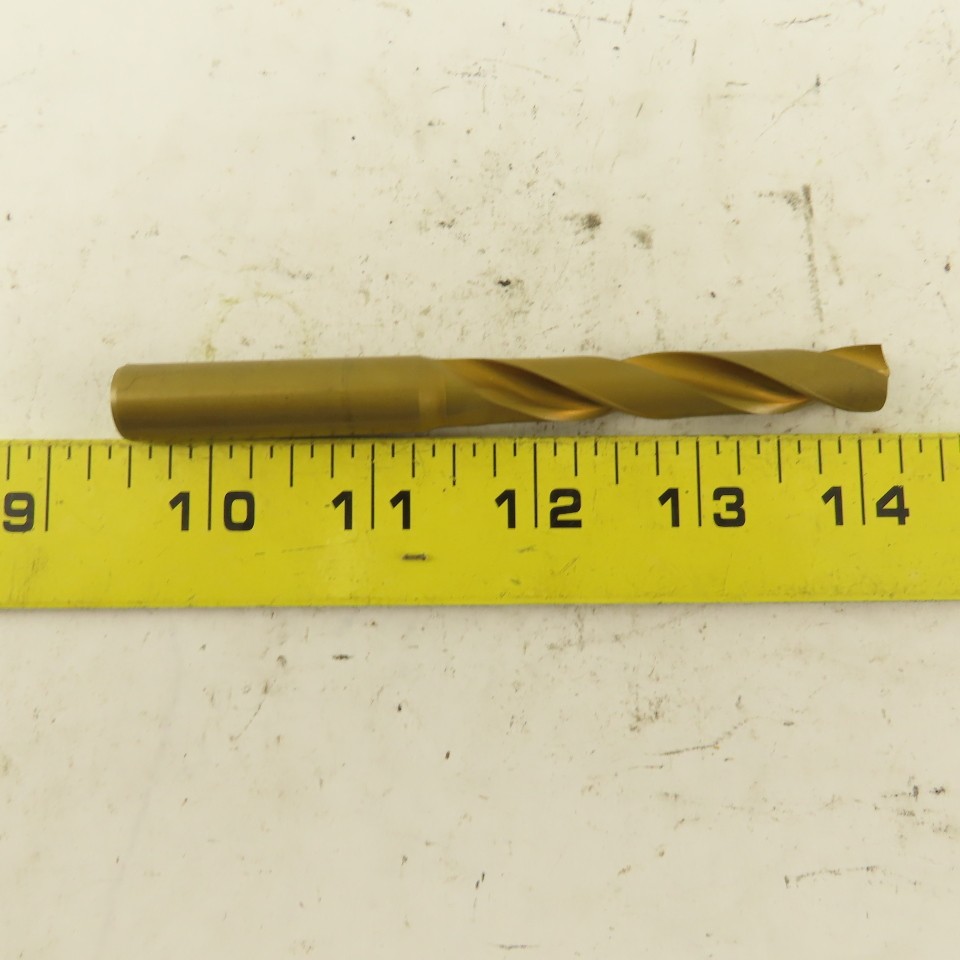Hertel 10.65mm Dia. Coolant Fed Solid Carbide TiN Coated Twist Drill