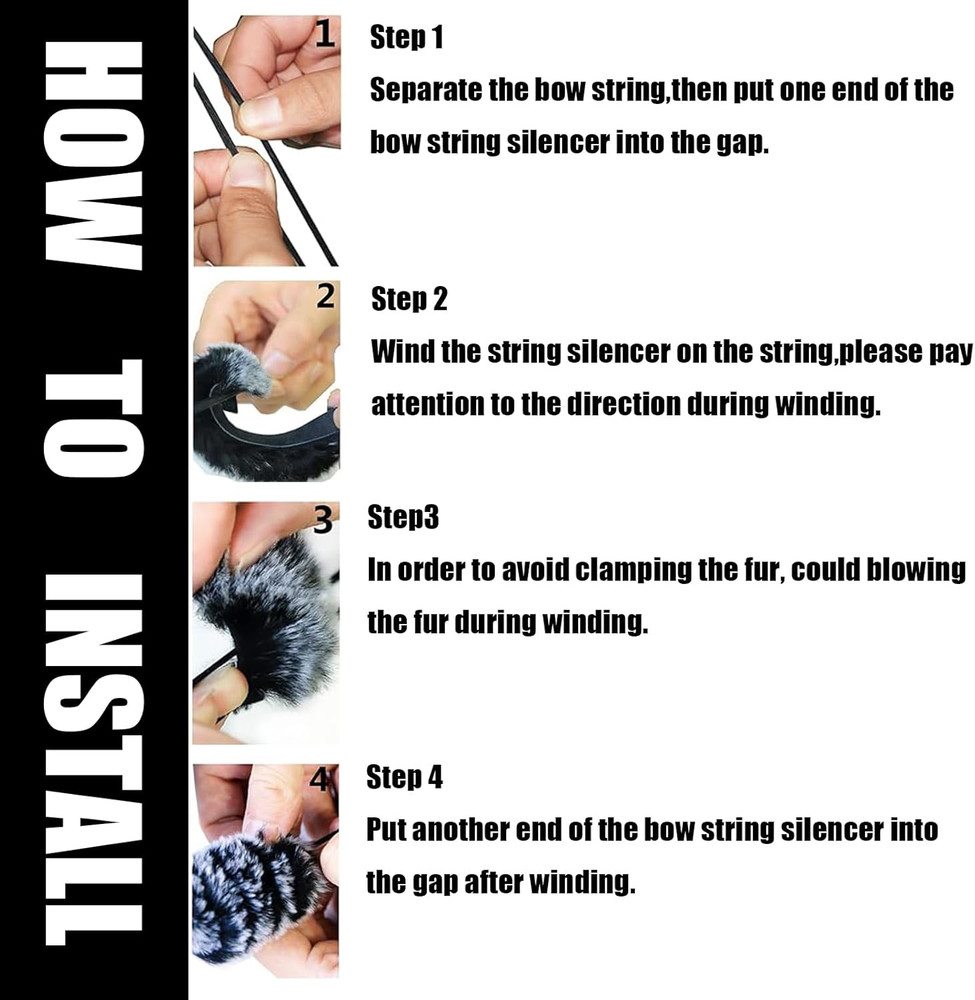 2 Pair Bow String Silencers Soft Bowstring Shock Absorber Stabilizers Archery Bo