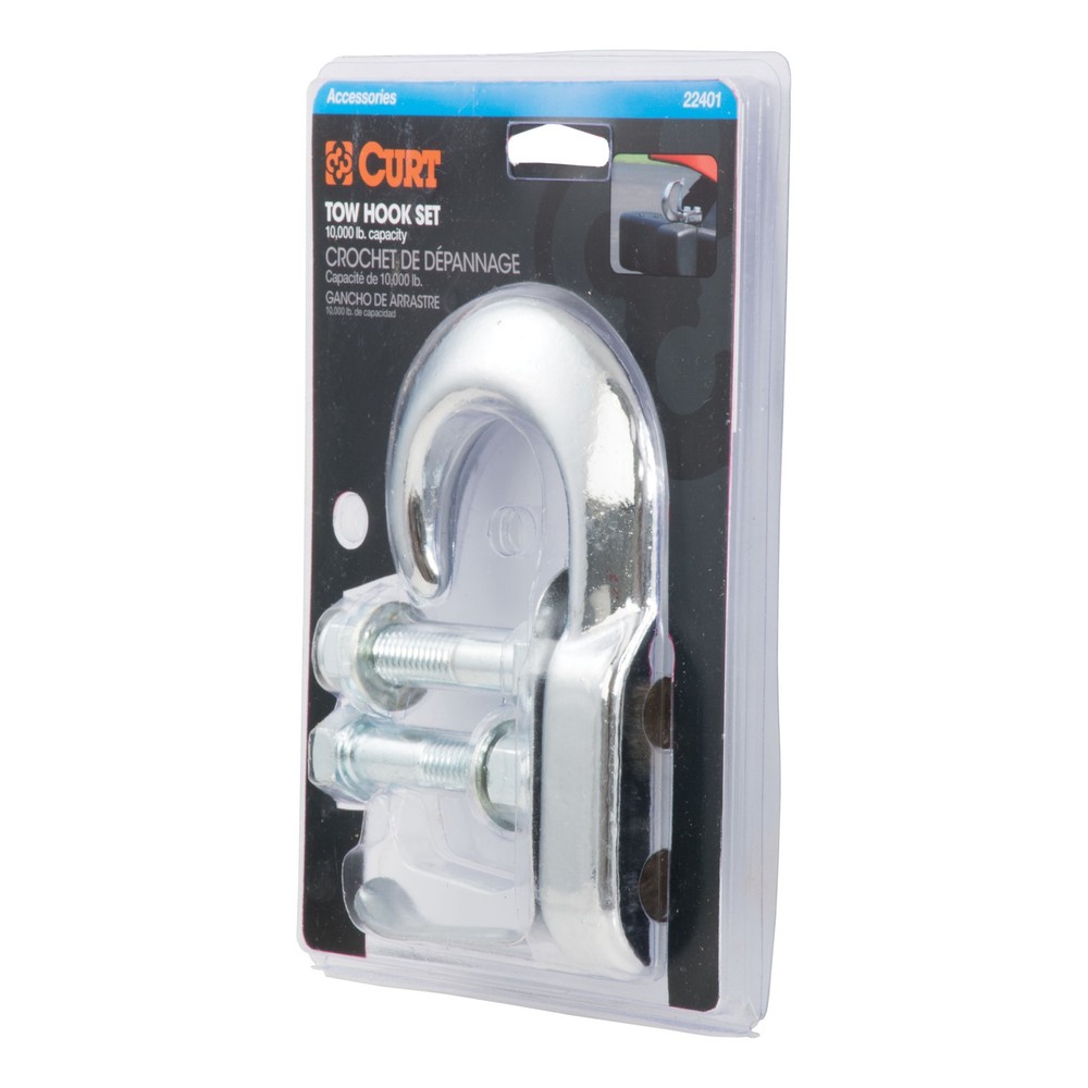 Curt-Tow Hook with Hardware (10,000 lbs., Chrome)