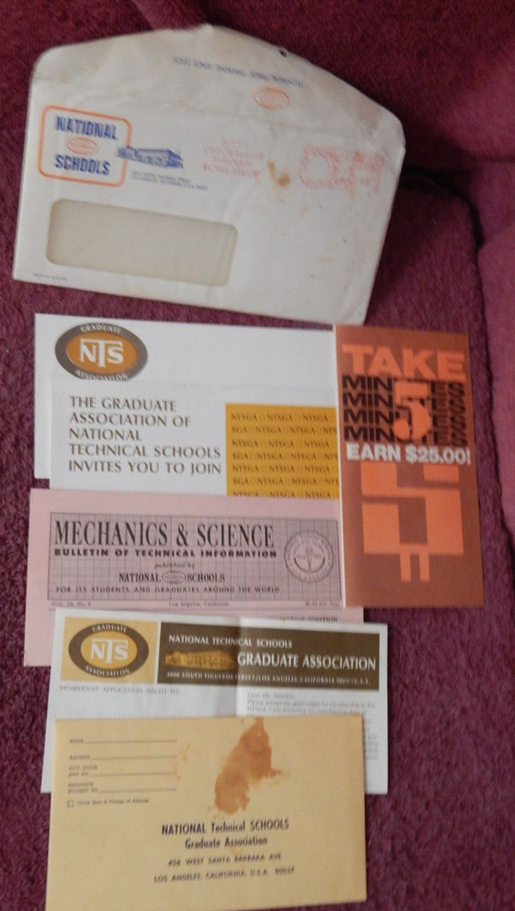 Vintage National Technical Schools Graduate Association Application Packet