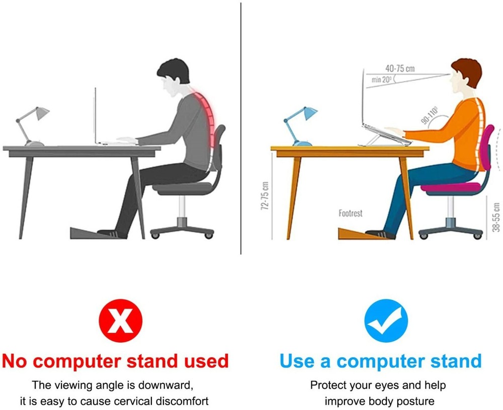 Portable Laptop Notebook Ipad Computer Multi-Angle Adjustable Foldable Stand