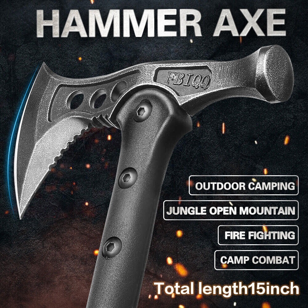 New Tactical Tomahawk Downrange Camping Outdoors Hammer Rescue Axe Multifunction