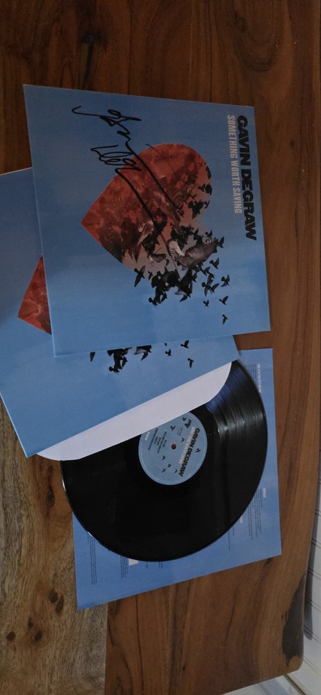 Signed Gavin Degraw Vinyl Something Worth Saving - Autographed Sleeve