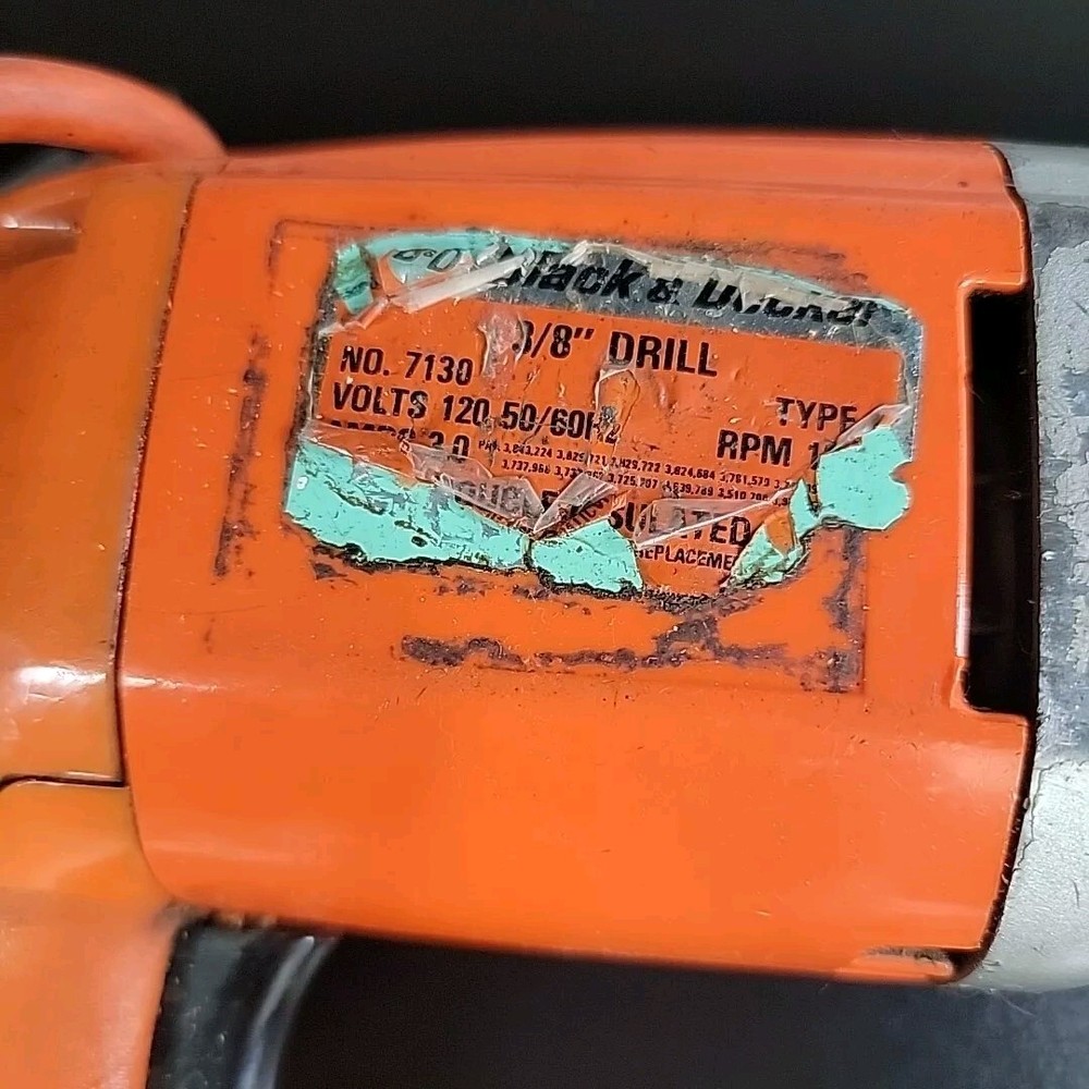 VINTAGE BLACK & DECKER TOOLS 3/8" ELECTRIC DRILL 7130