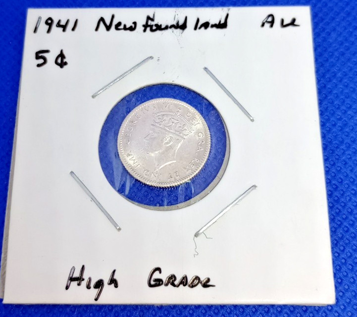 1941 C Newfoundland 5 Cent Silver High Grade (B44)