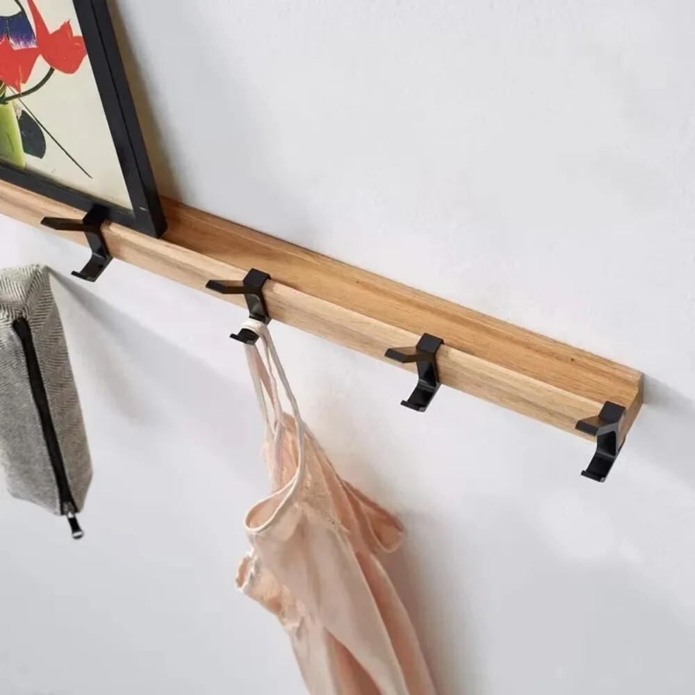 Nordic Wall Mounted Coat Rack with 5 Movable Hooks