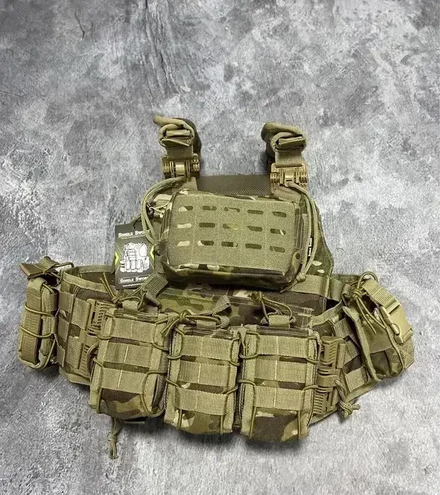 Single Sword Multicam Plate Carrier with Double Quick Release, Tactical Mult💛💙